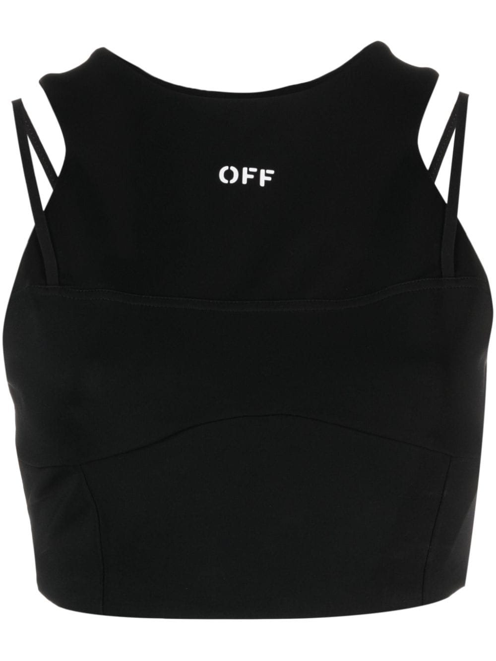 Off-White ring-detail cropped tank top