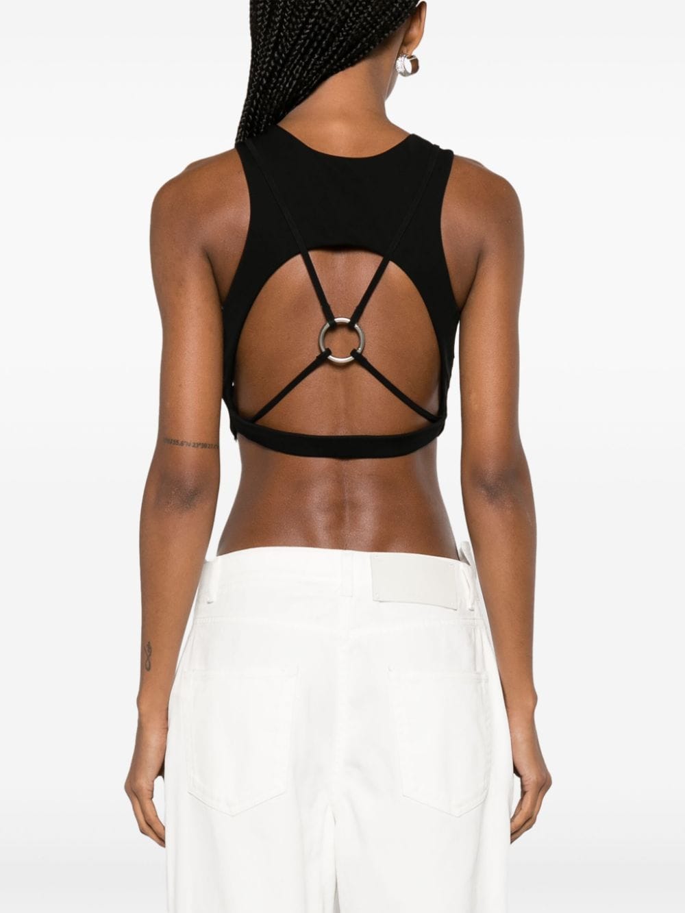 Off-White ring-detail cropped tank top - Image 4