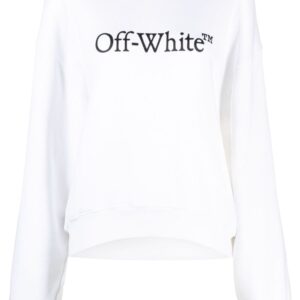 Off-White Bookish logo-print cotton sweatshirt