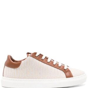 Moschino logo-jacquard panelled sneakers