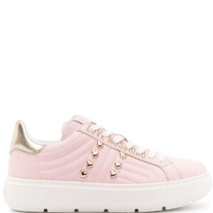 Love Moschino stud-embellished leather sneakers
