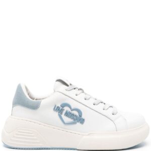 Love Moschino logo-plaque leather sneakers