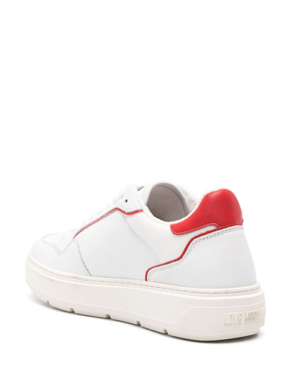Love Moschino logo-patch leather sneakers - Image 3