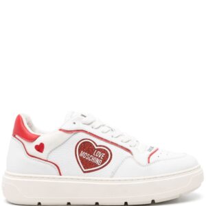 Love Moschino logo-patch leather sneakers