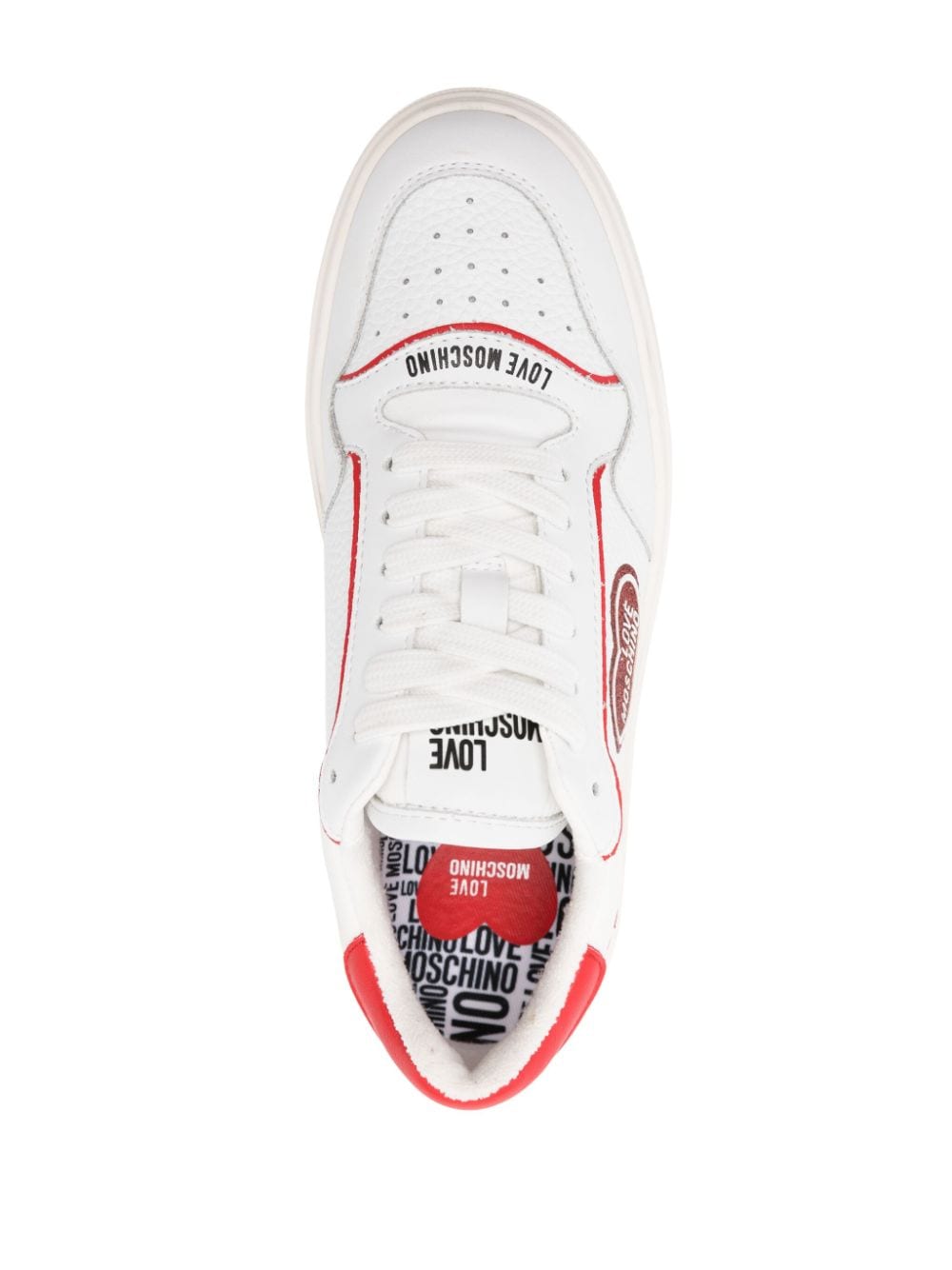 Love Moschino logo-patch leather sneakers - Image 4