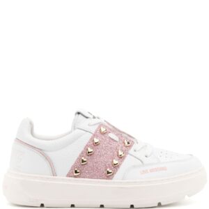 Love Moschino heart-stud lace-up sneakers