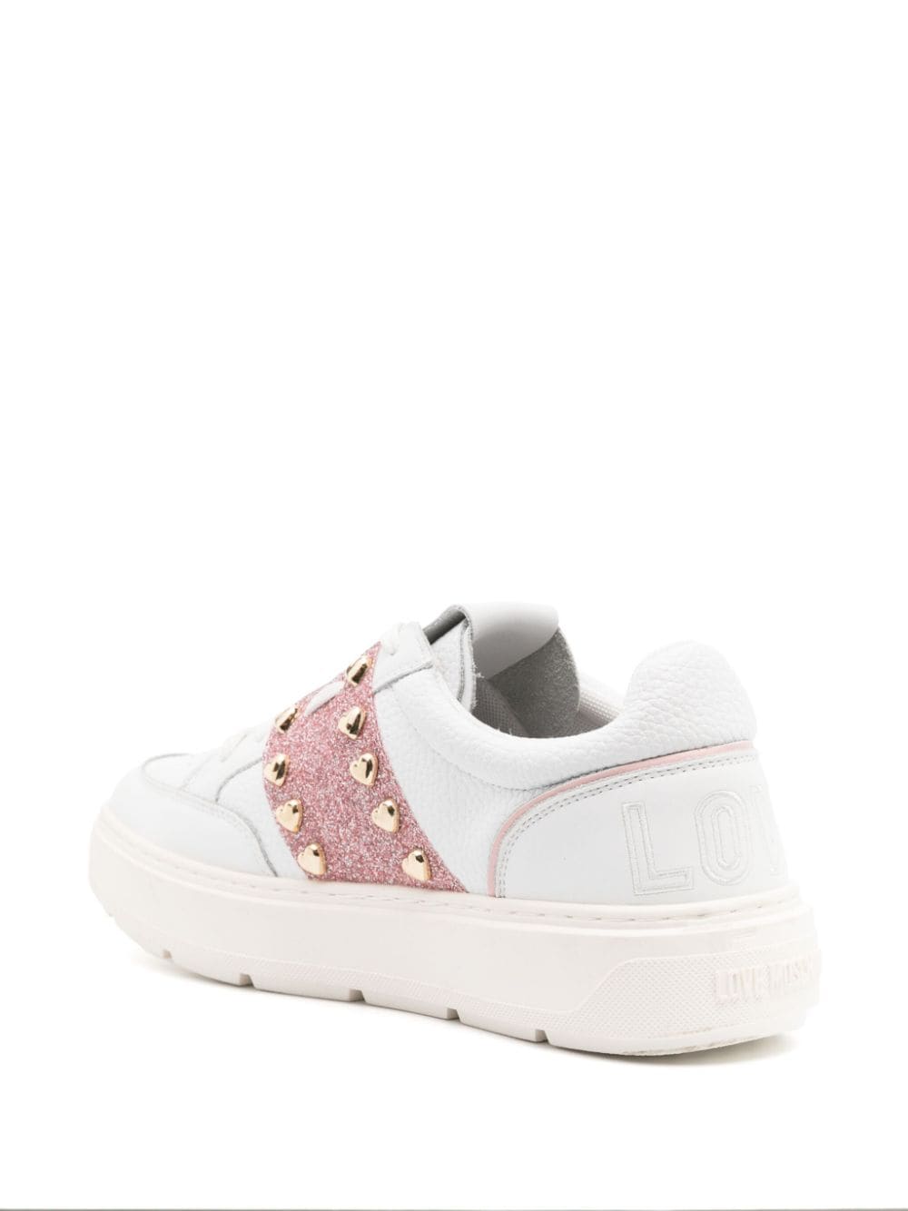 Love Moschino heart-stud lace-up sneakers - Image 3