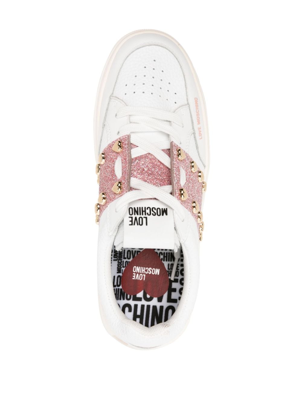 Love Moschino heart-stud lace-up sneakers - Image 4