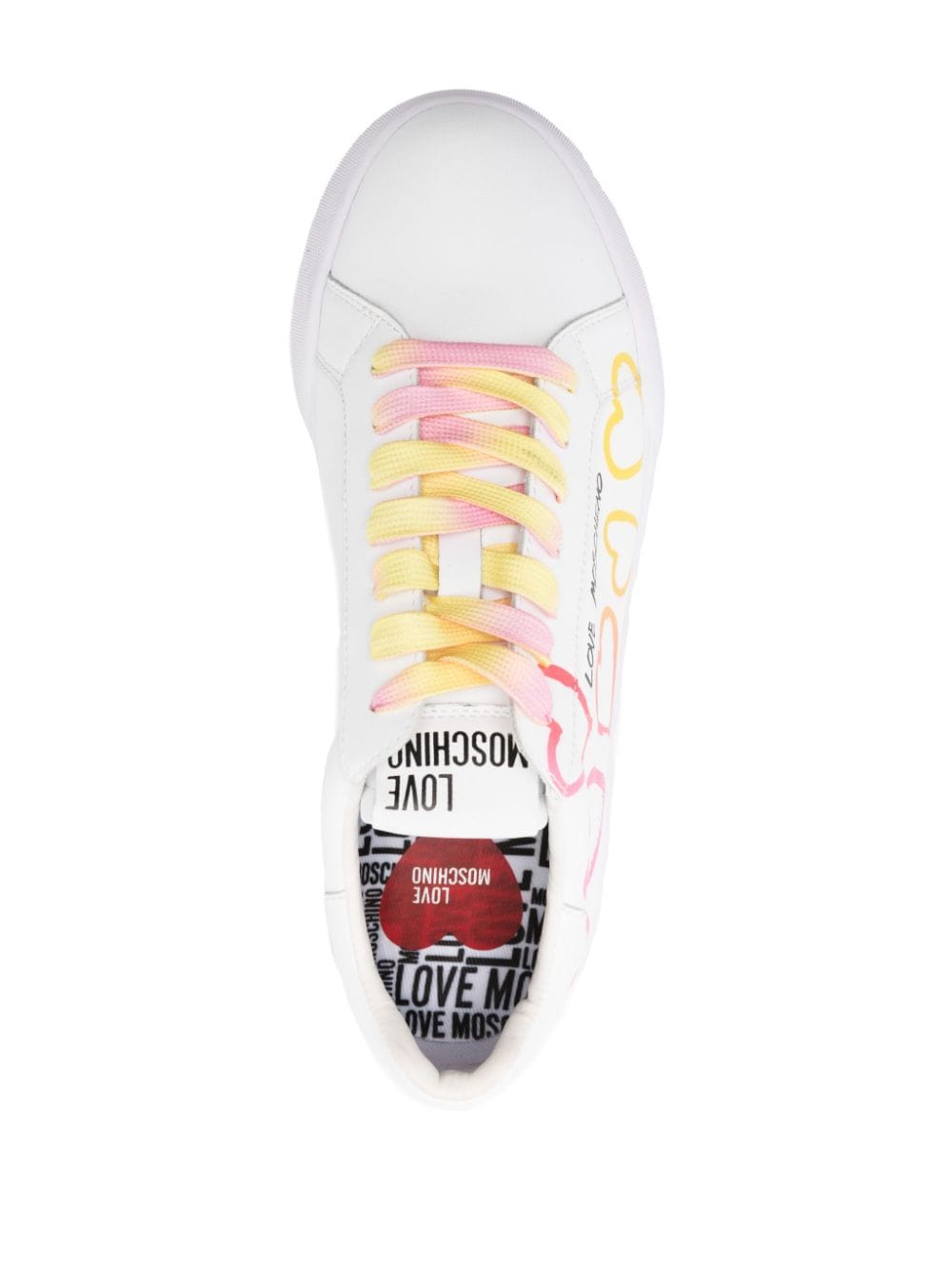 Love Moschino logo-print leather sneakers - Image 4