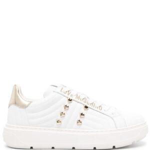 Love Moschino logo-print leather sneakers
