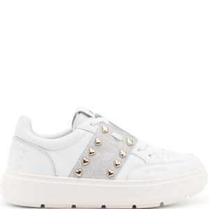 Love Moschino logo-embossed leather sneakers