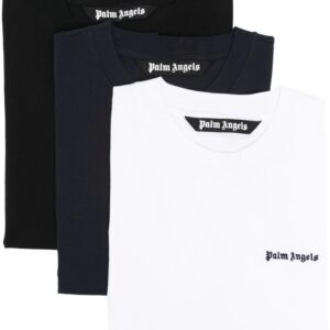Palm Angels logo-embroidered cotton T-shirts (pack of three)