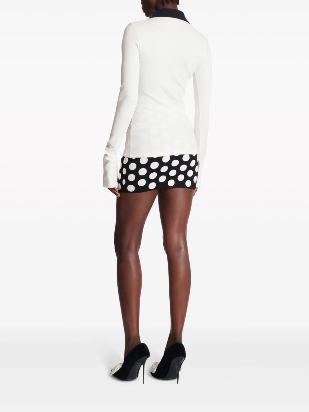 Balmain rhinestone-button long-sleeve shirt - Image 4