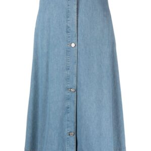 MOSCHINO JEANS  A-line buttoned denim skirt