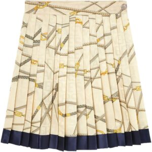 Versace  logo-print silk pleated skirt