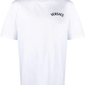 Versace  Milano Stamp embroidered cotton T-shirt
