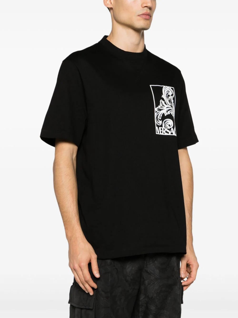 Versace Palmette-print cotton T-shirt - Image 4