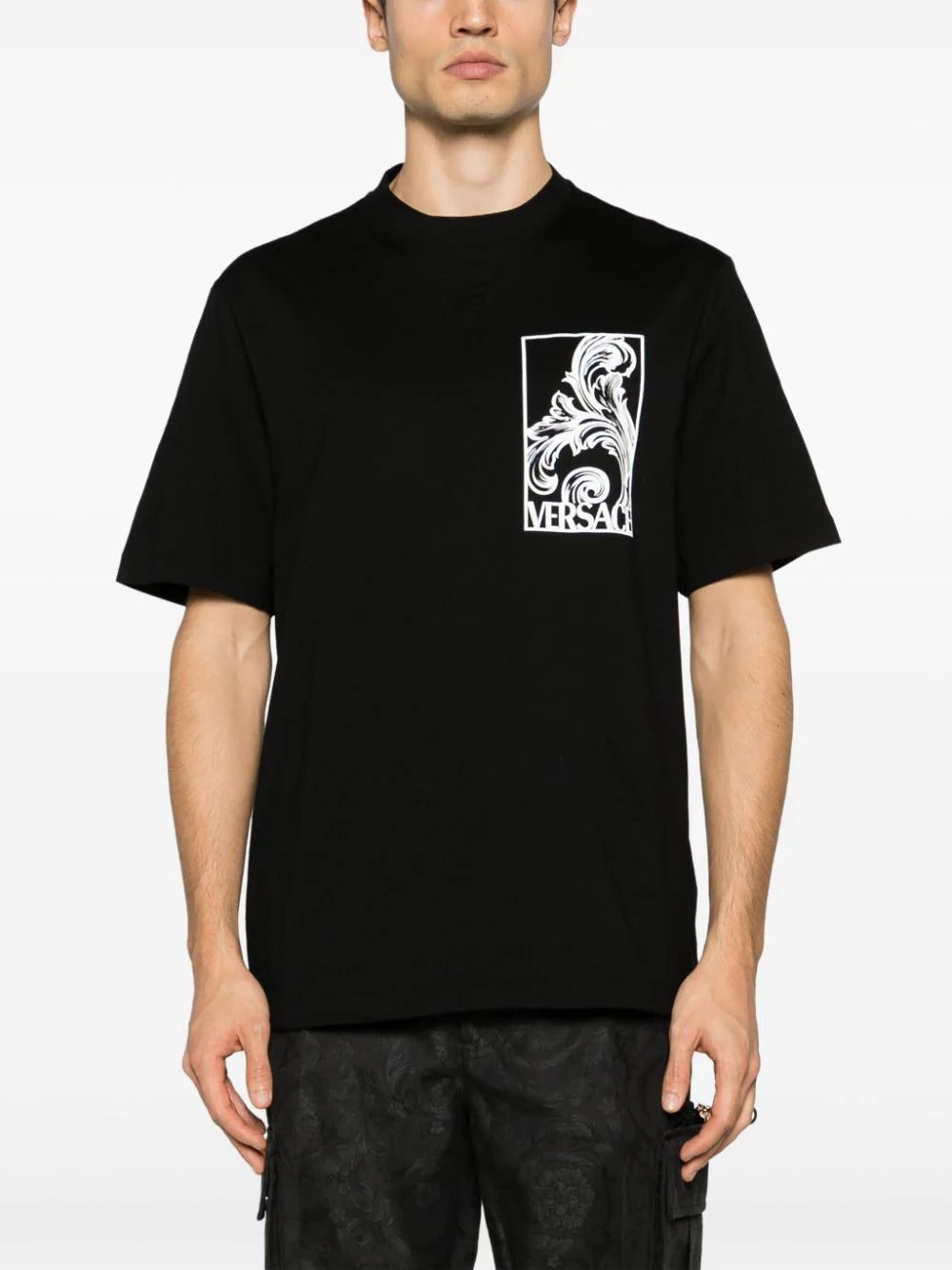 Versace Palmette-print cotton T-shirt - Image 3