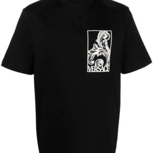 Versace  Palmette-print cotton T-shirt