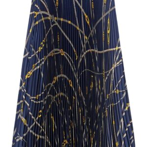 Versace  Greca Nautical-print pleated skirt
