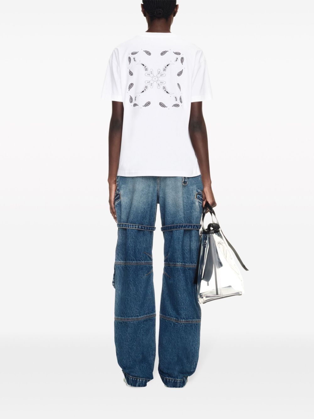 Off-White Arrow-embroidered cotton T-shirt - Image 4