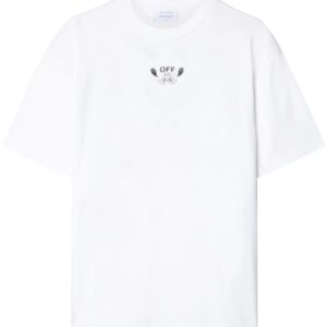 Off-White Arrow-embroidered cotton T-shirt