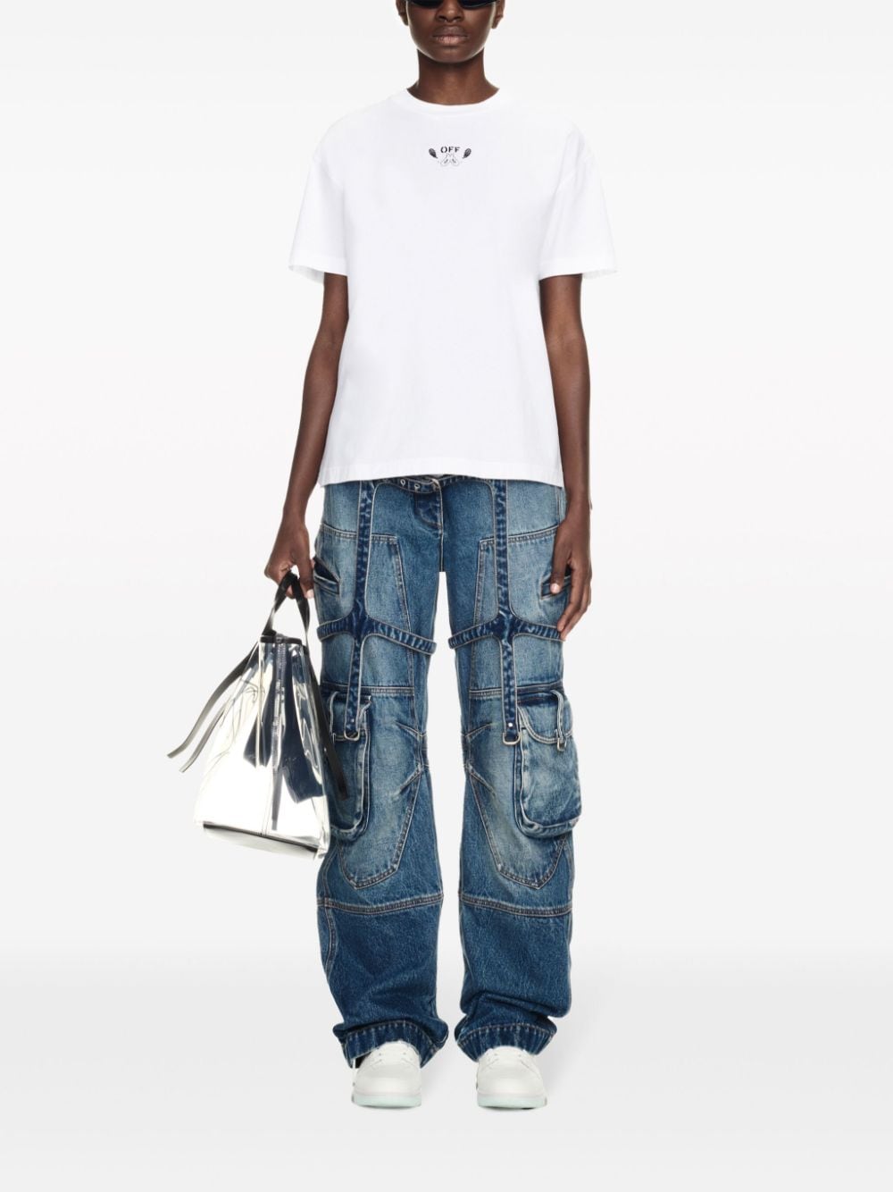 Off-White Arrow-embroidered cotton T-shirt - Image 2