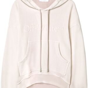 Off-White Laundry logo-embroidered cotton hoosie