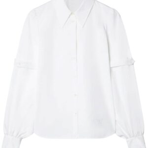 Off-White strap-embellished poplin shirt
