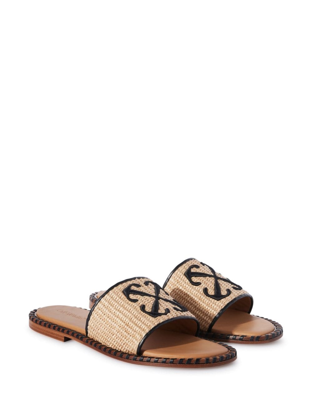 Off-White Twist Arrow raffia slides - Image 2