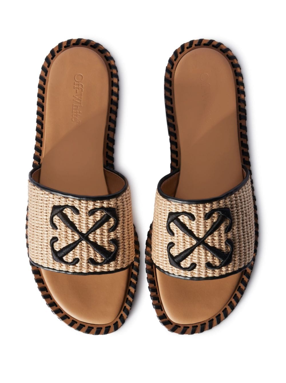 Off-White Twist Arrow raffia slides - Image 4