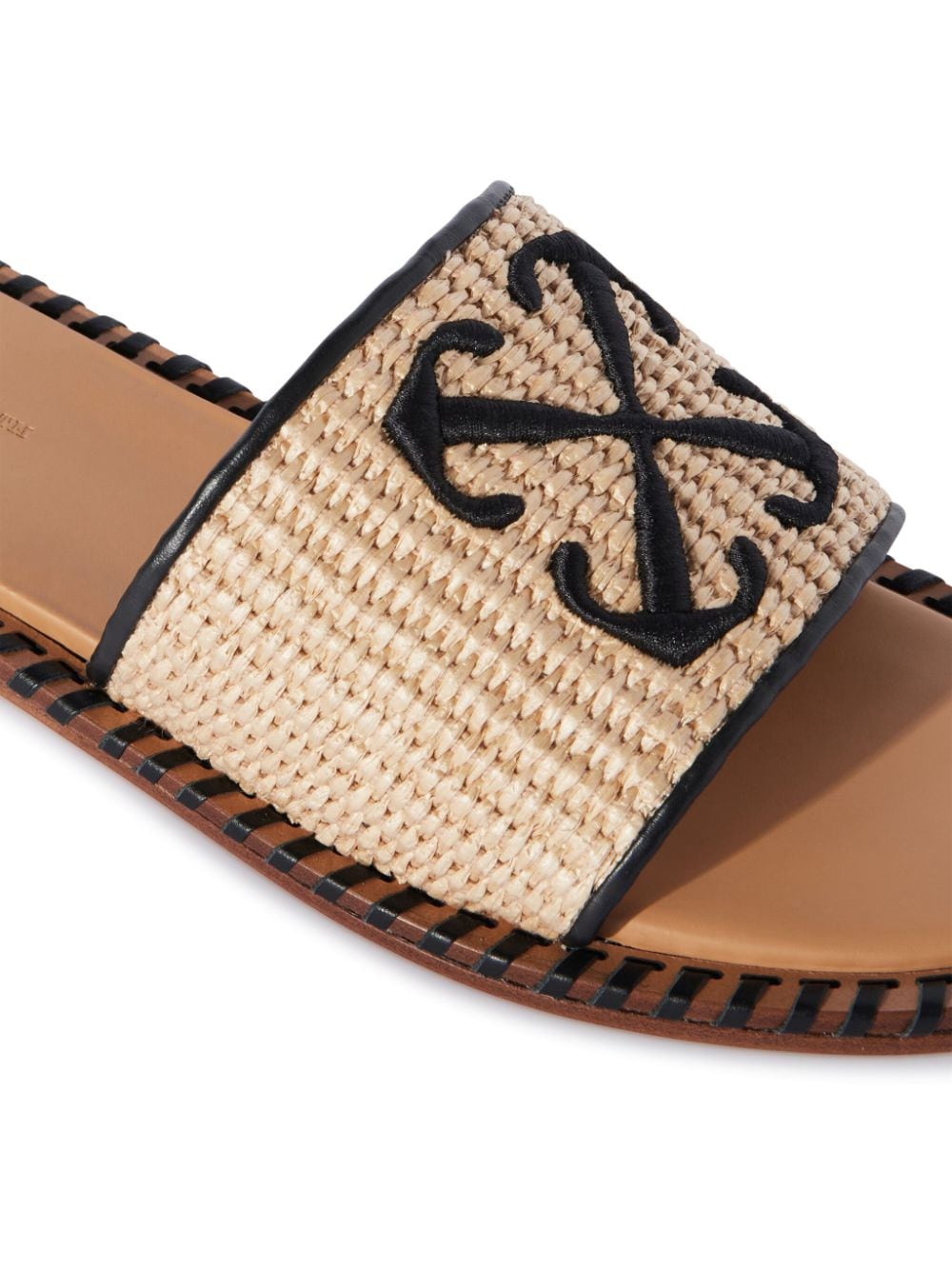 Off-White Twist Arrow raffia slides - Image 5