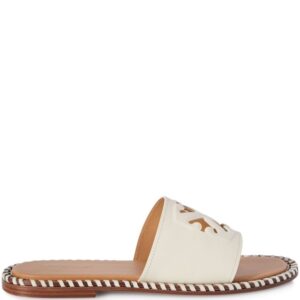 Off-White Twist Arrow-embossed leather slides