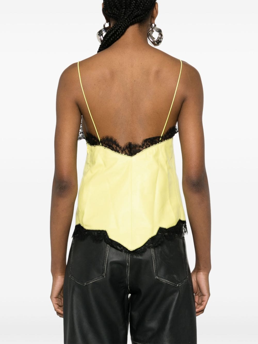 Off-White leather lace-detail top - Image 4