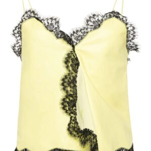 Off-White  leather lace-detail top