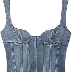 Off-White  Bustier denim cropped top
