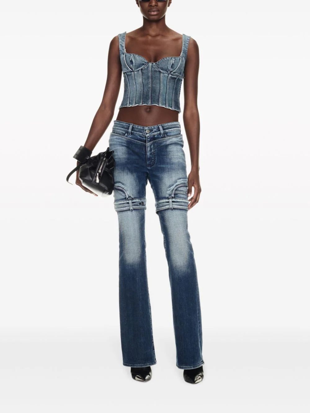 Off-White Bustier denim cropped top - Image 2