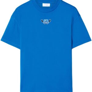 Off-White Arrow-embroidered cotton T-shirt