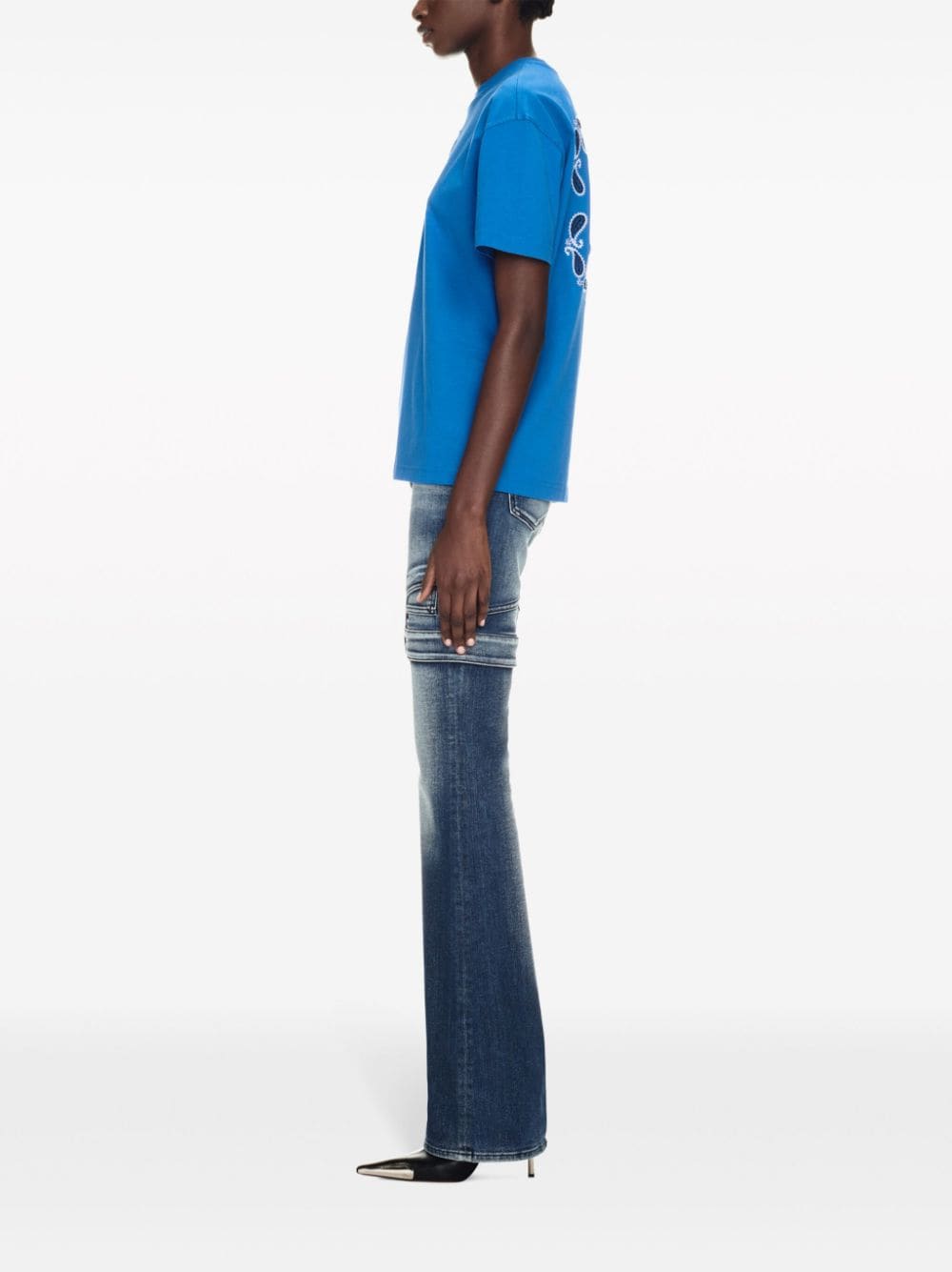 Off-White Arrow-embroidered cotton T-shirt - Image 4