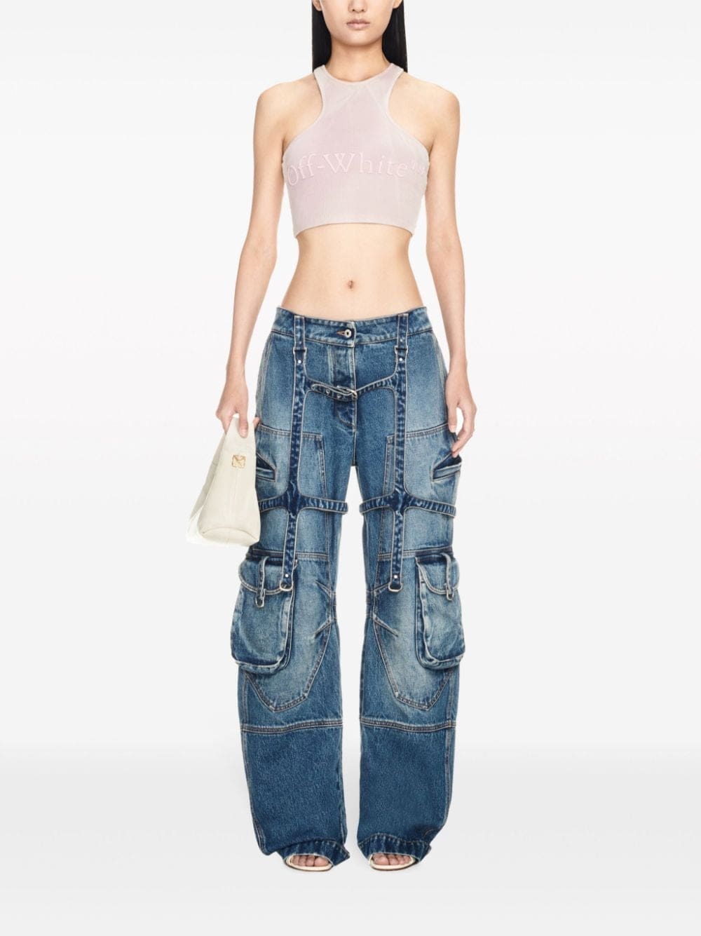 Off-White Laundry Rib Rowing crop top - Image 2