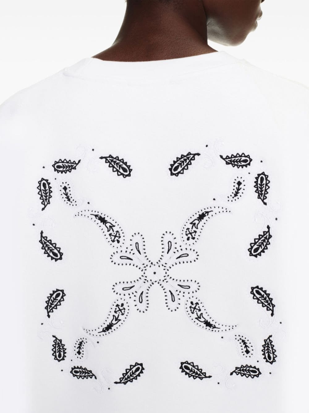 Off-White bandana-embroidered cotton sweatshirt - Image 5