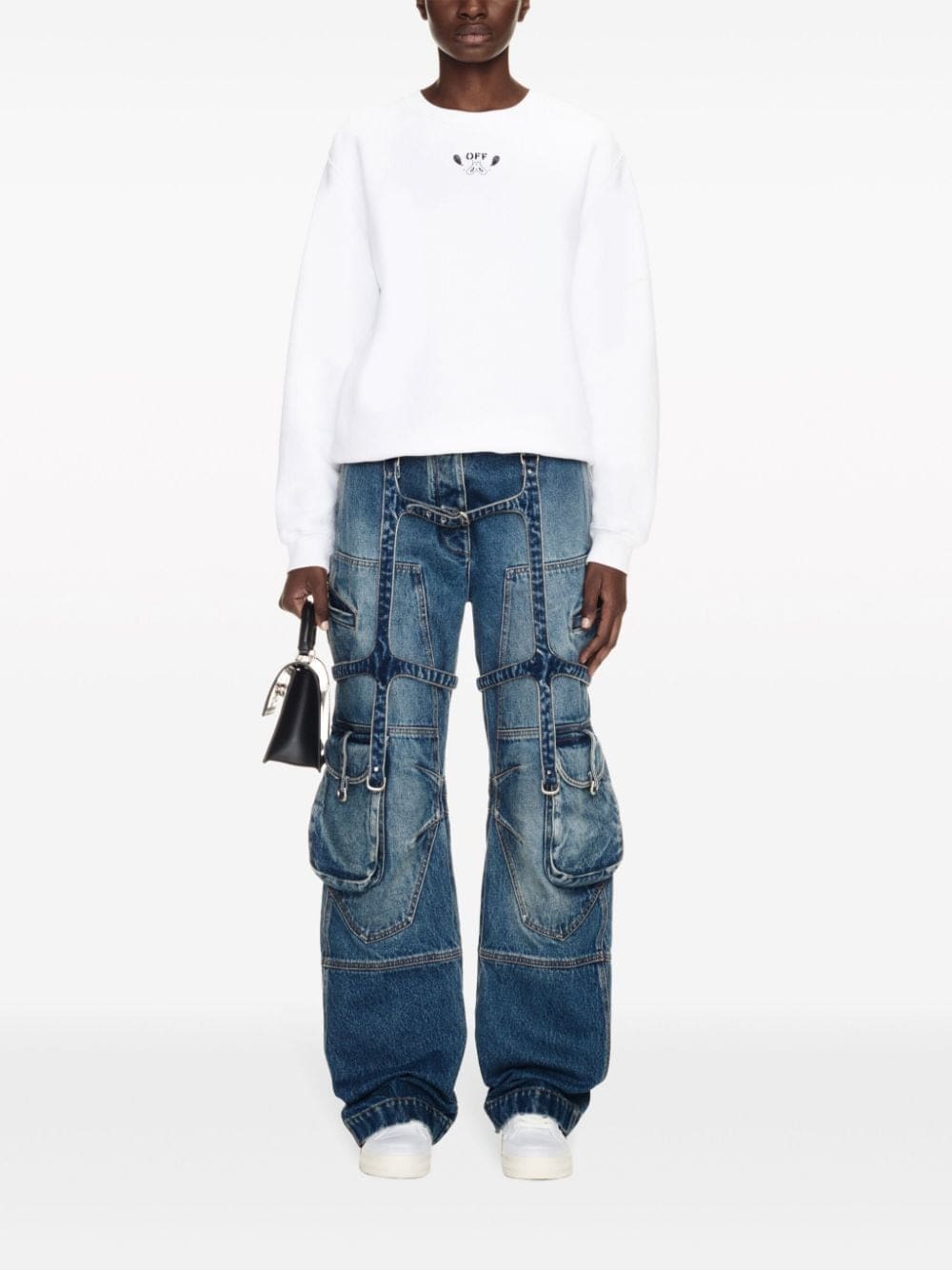 Off-White bandana-embroidered cotton sweatshirt - Image 2