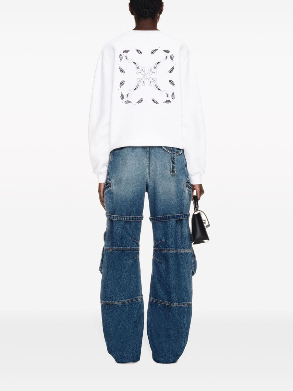 Off-White bandana-embroidered cotton sweatshirt - Image 4