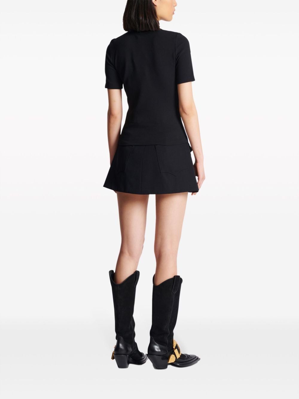 Balmain 6-Button raglan-sleeve T-shirt - Image 4