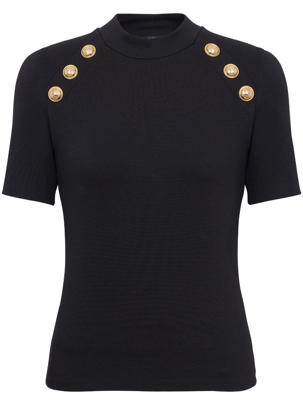 Balmain 6-Button raglan-sleeve T-shirt