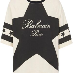 Balmain  Stars logo-print cotton T-shirt