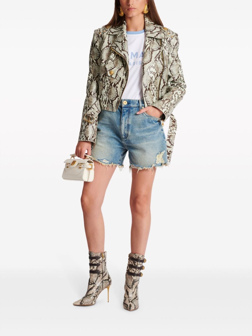 Balmain 3-Button logo-print cotton top - Image 2