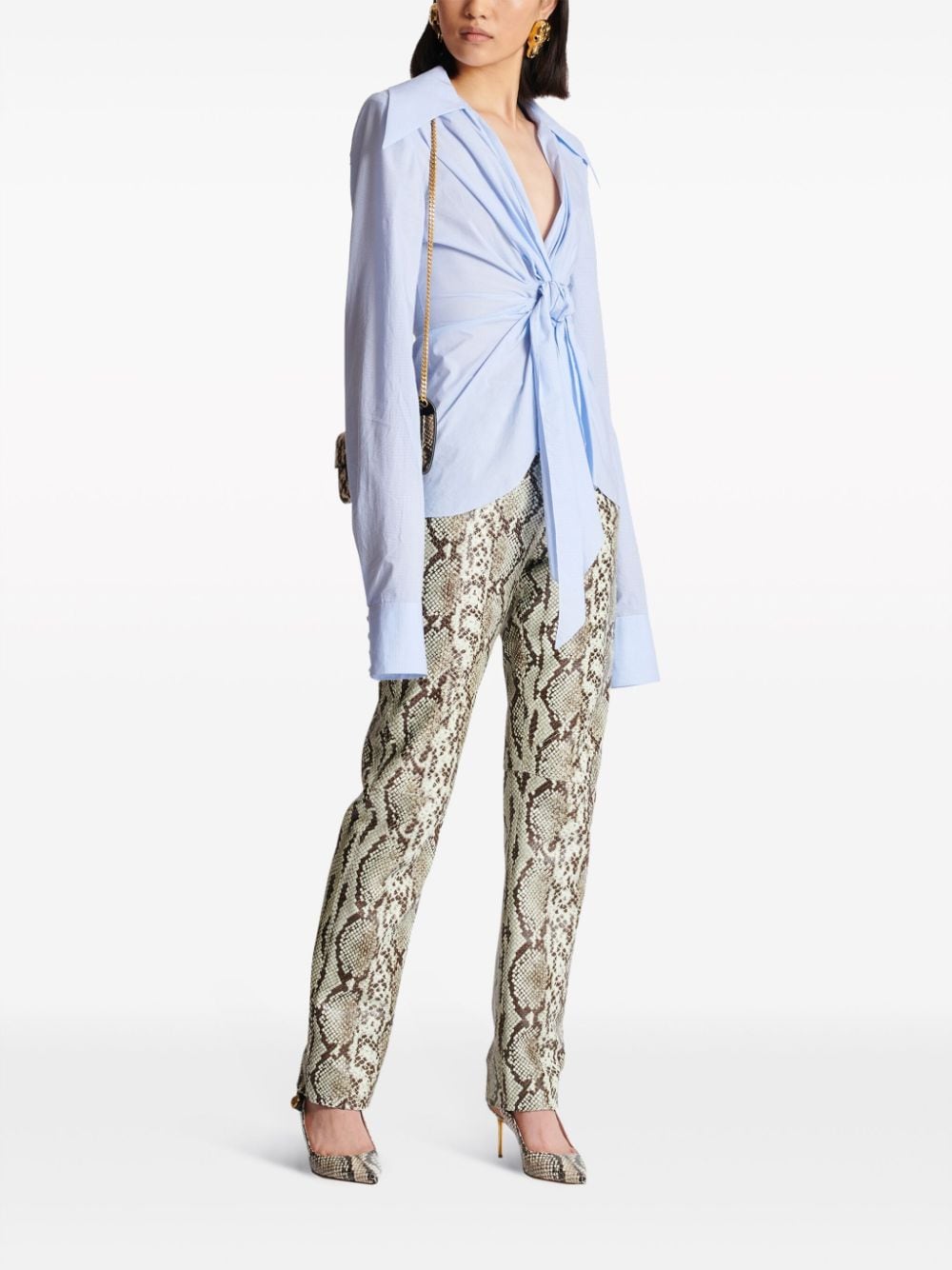 Balmain gingham-check pattern cotton shirt - Image 2