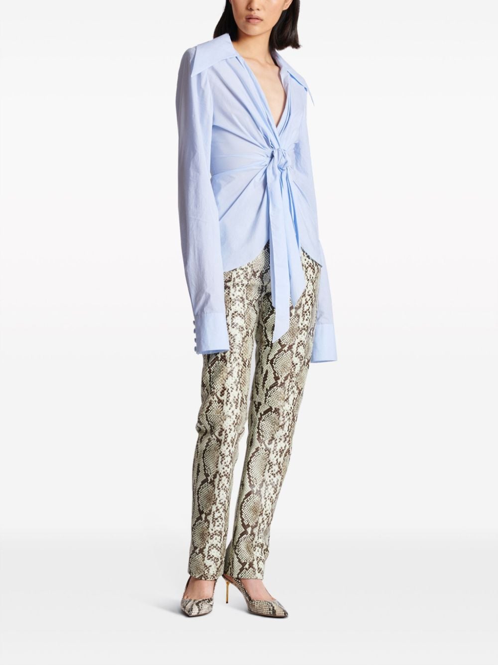 Balmain gingham-check pattern cotton shirt - Image 3