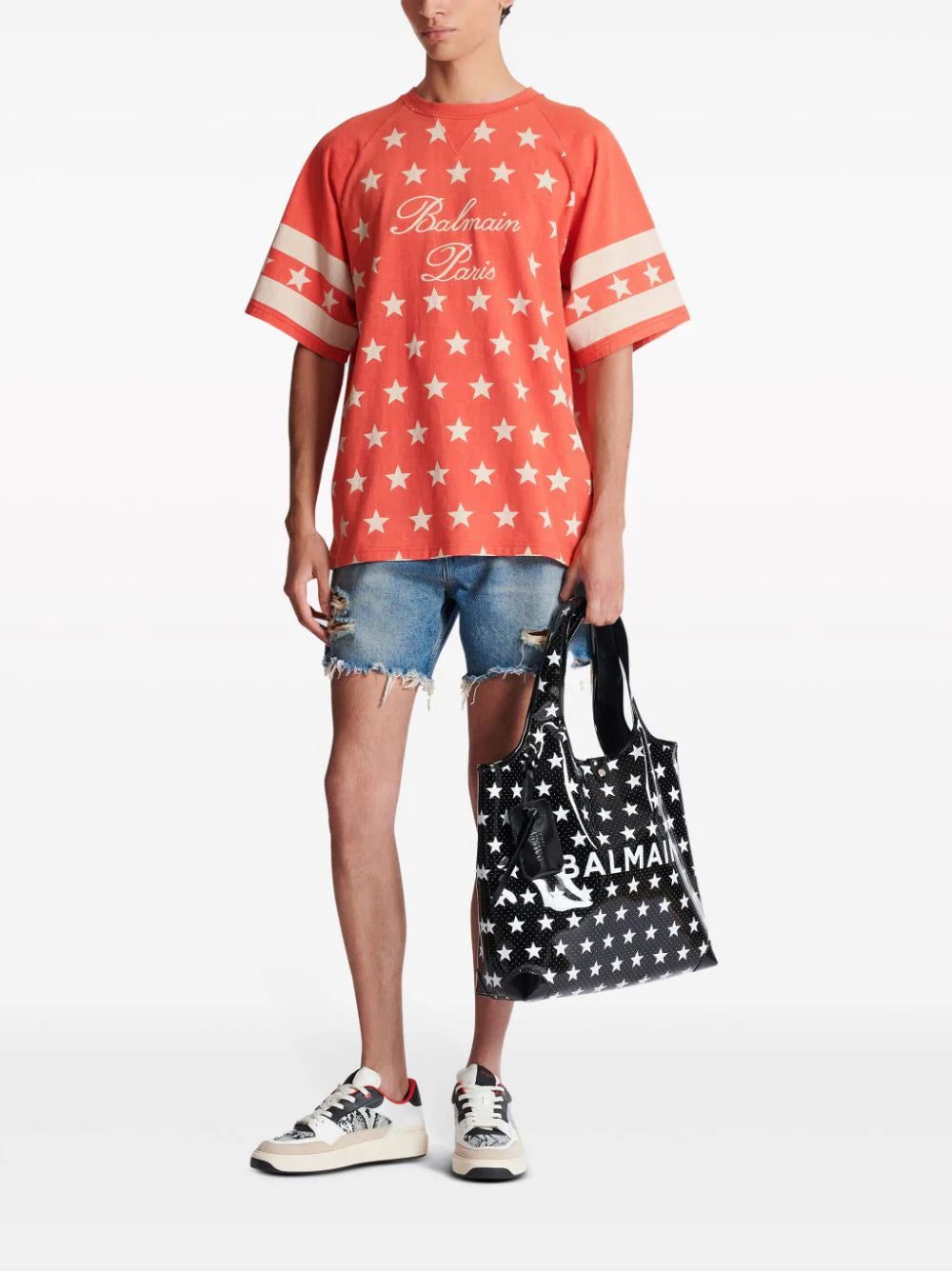 Balmain Signature Stars cotton T-shirt - Image 2